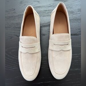 Quince Italian Suede Penny Almond Loafers